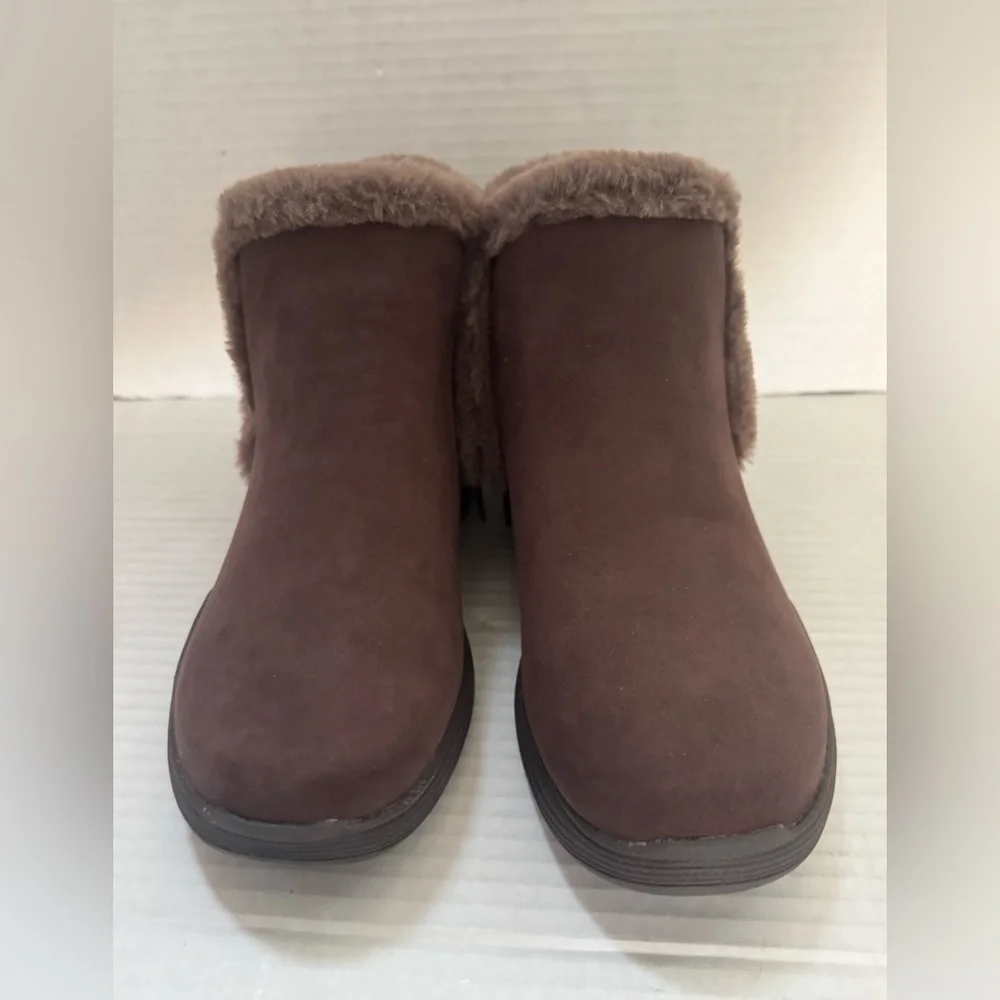 NEW Ryka Amaze Brown Faux Fur Ankle Booties Women’s Shoes Boots‎ Lightweight 5.5